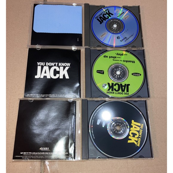 You Don't Know Jack Trivia Games Vol 1, 2 & 3. Windows 3.1 95 & 98 Mac OS 7.1 + - Picture 10 of 12